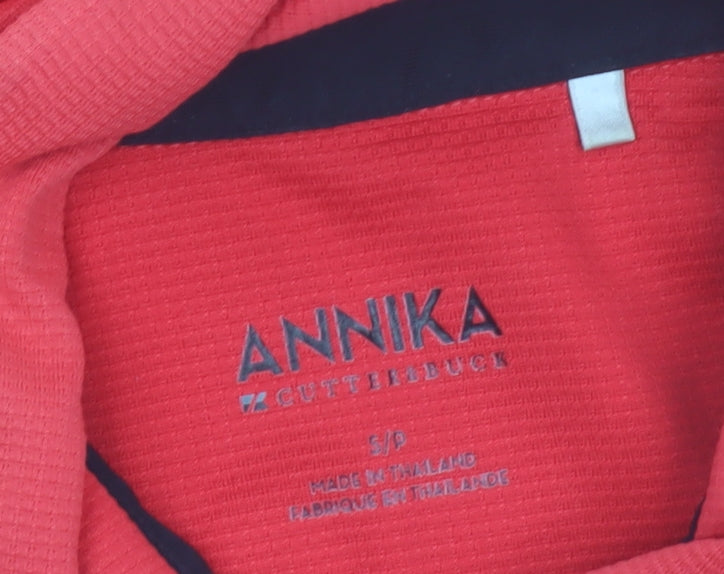 Annika by Cutter & Buck Women's Red Sleeveless Polo Golf Top Size S