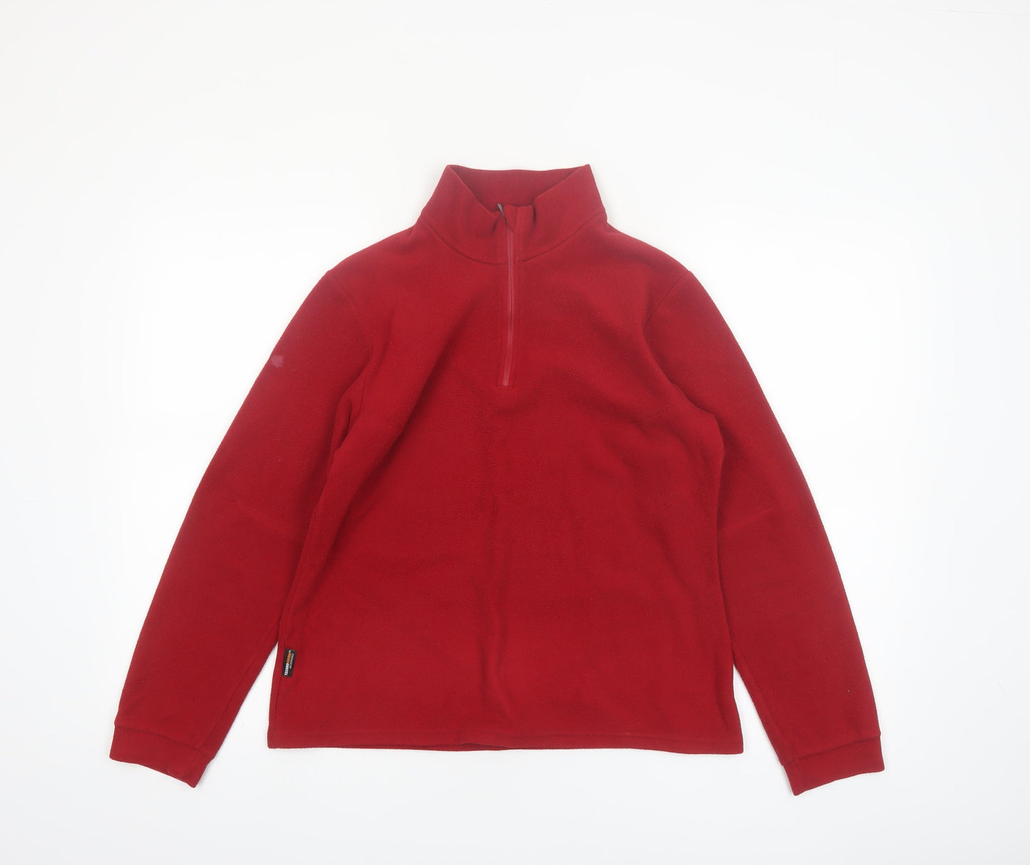 Lafuma Women Red Fleece 1/4 Zip Pullover Sweatshirt UK 12