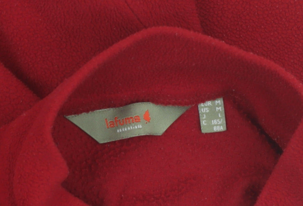 Lafuma Women Red Fleece 1/4 Zip Pullover Sweatshirt UK 12