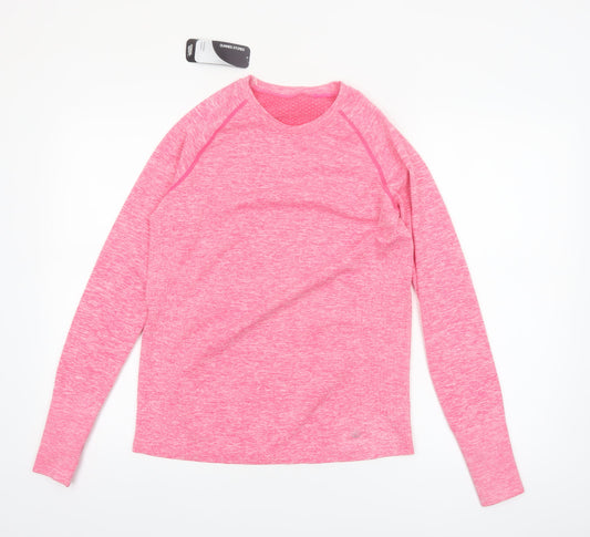 Dunnes Stores Womens Bright Pink Long Sleeve Active T-Shirt Size M