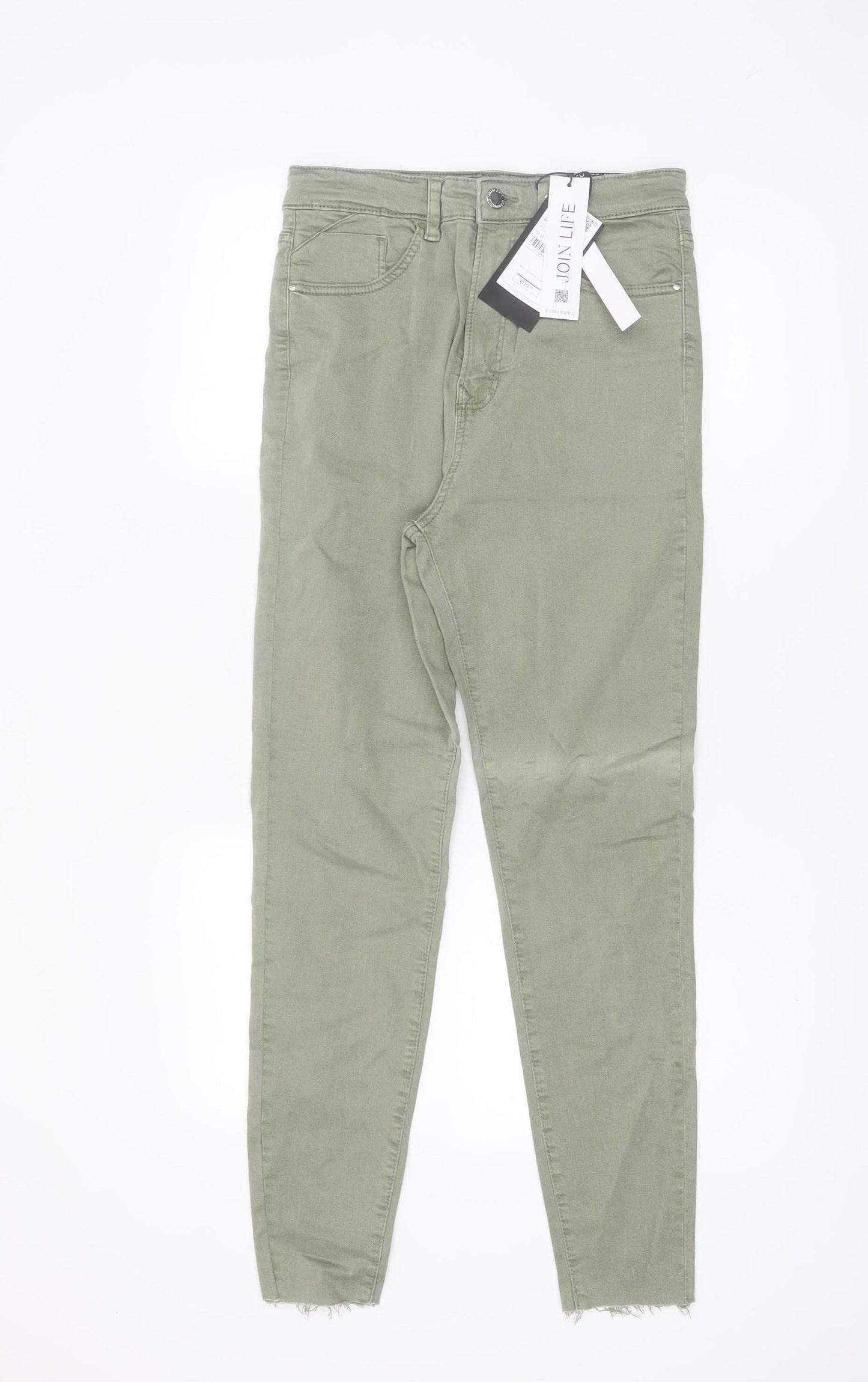 Stradivarius Womens Green High Waist Skinny Jeans Size 12