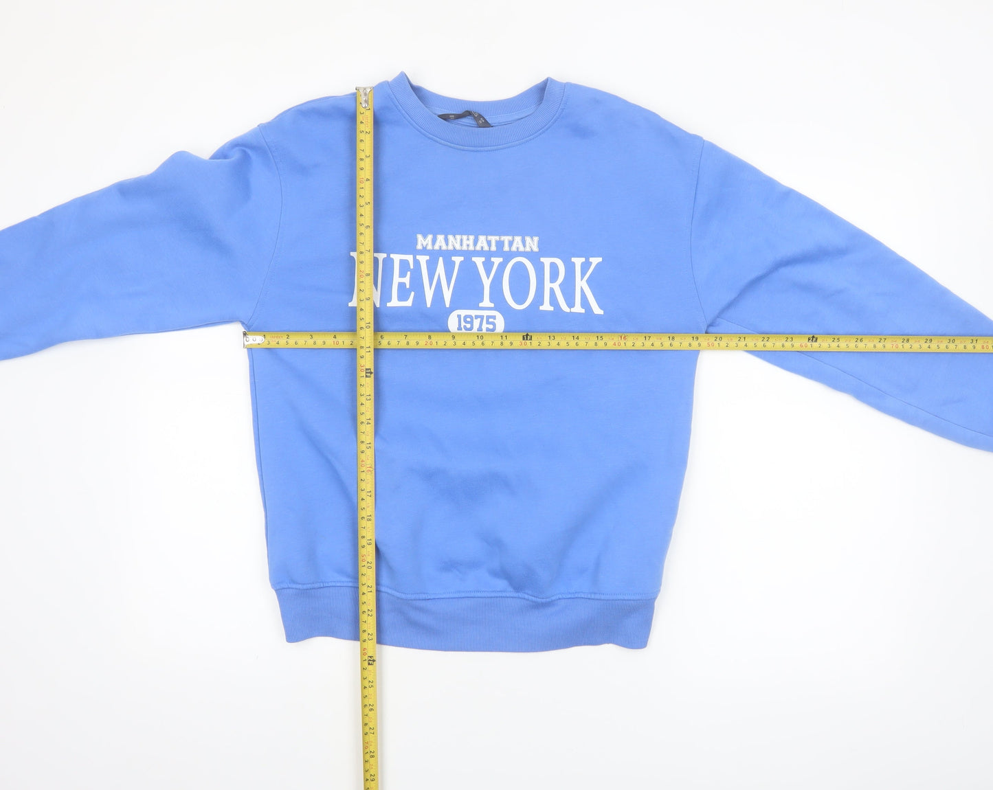 Dunnes Stores Womens Blue Manhattan New York 1975 Pullover Sweatshirt XS