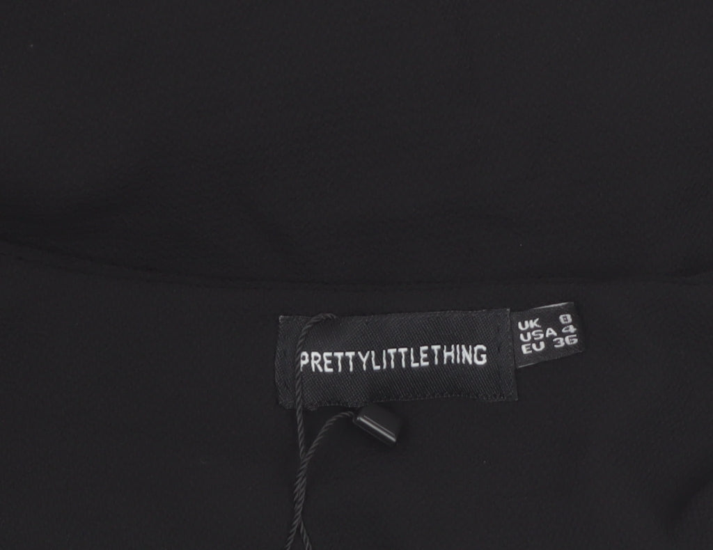 PrettyLittleThing Women’s Black Size 8 Short Sleeve Shift Dress