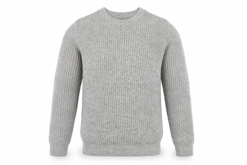 Dunnes Men’s Grey Crew Neck Chunky Knit Pullover Jumper Size L
