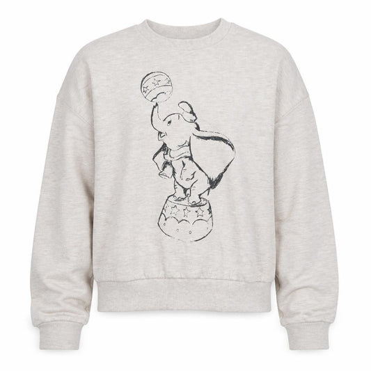 Disney Women Beige Dumbo Sweatshirt S UK 10/12 Crew Neck Pullover