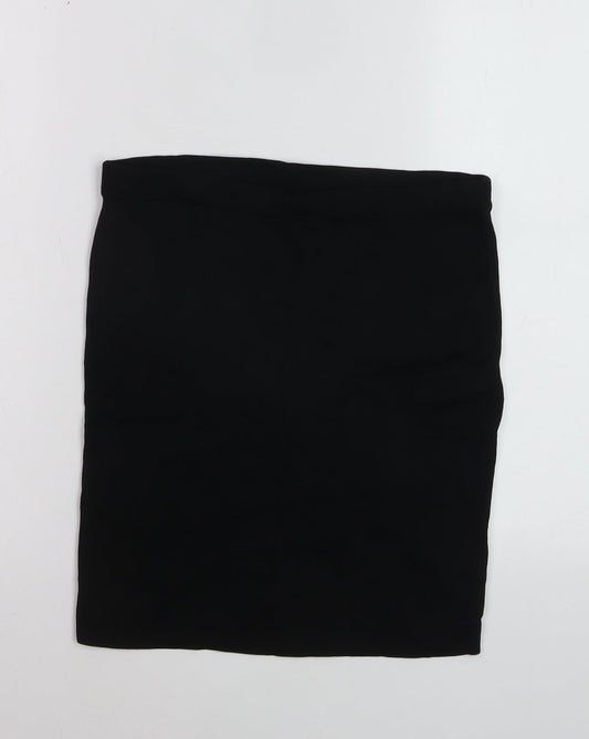 Willow & Thread Women's Black XS Stretch Pencil Skirt