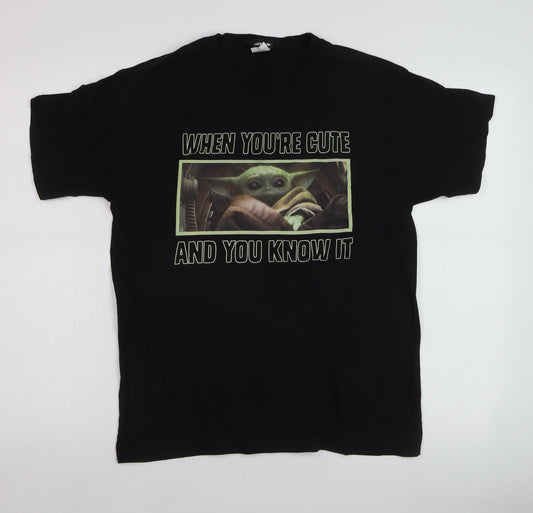 Star Wars Men’s Black Crew Neck Short Sleeve Graphic T-Shirt M