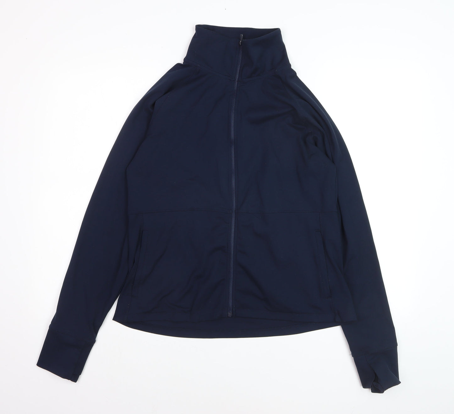 Jockey Men's Blue L Track Jacket Full Zip Stretch Athletic Fit