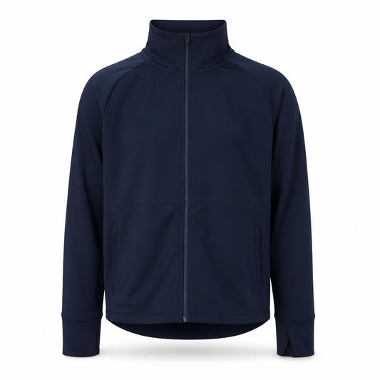 Jockey Men's Blue L Track Jacket Full Zip Stretch Athletic Fit