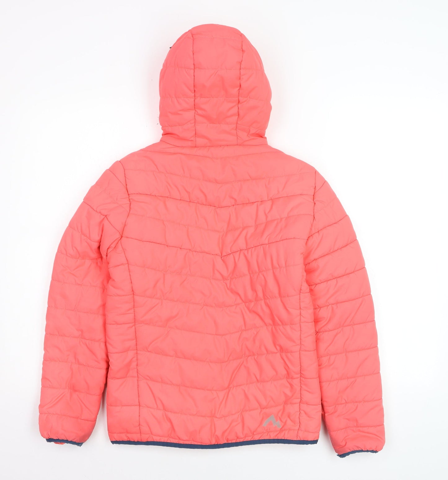 McKINLEY Girls Pink Hooded Puffer Jacket 12 Years Polyester Mid-Length