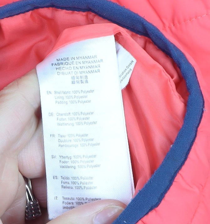 McKINLEY Girls Pink Hooded Puffer Jacket 12 Years Polyester Mid-Length