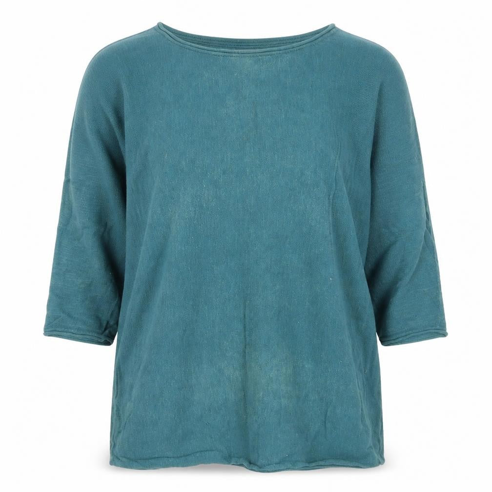 Vero Moda Women’s Green Cotton 3/4 Sleeve Pullover Jumper M