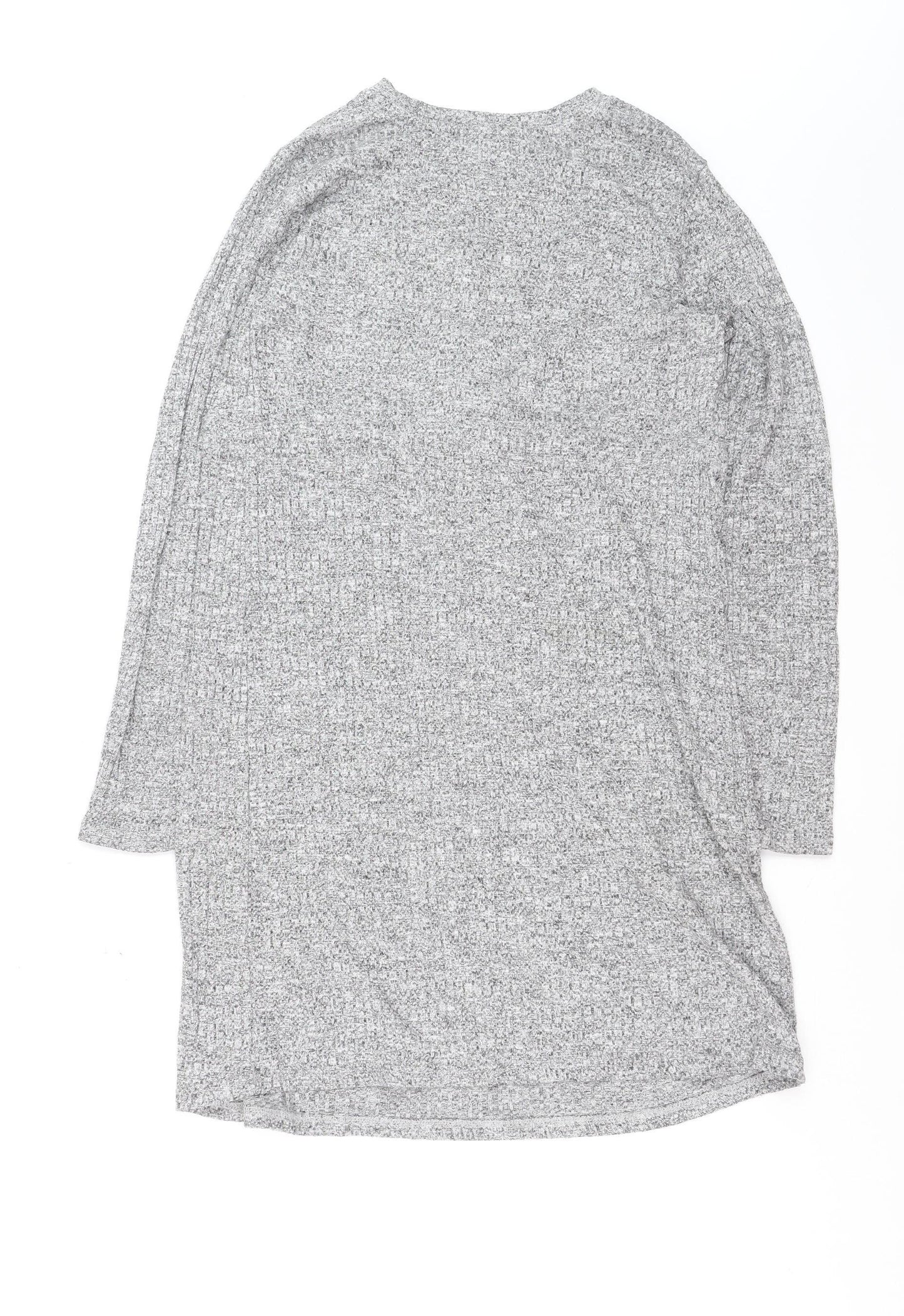New Look Women Grey Knit Maternity Long Sleeve Sweater Dress Size 12