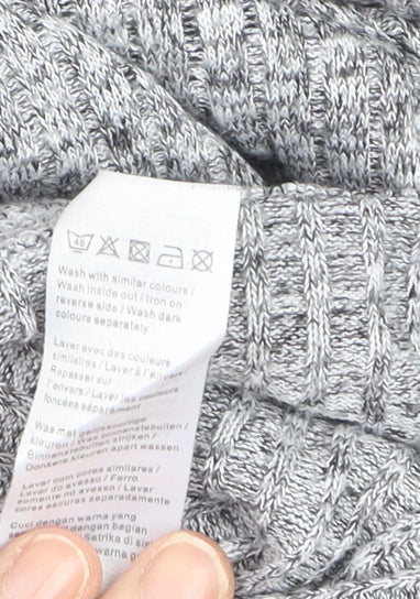 New Look Women Grey Knit Maternity Long Sleeve Sweater Dress Size 12