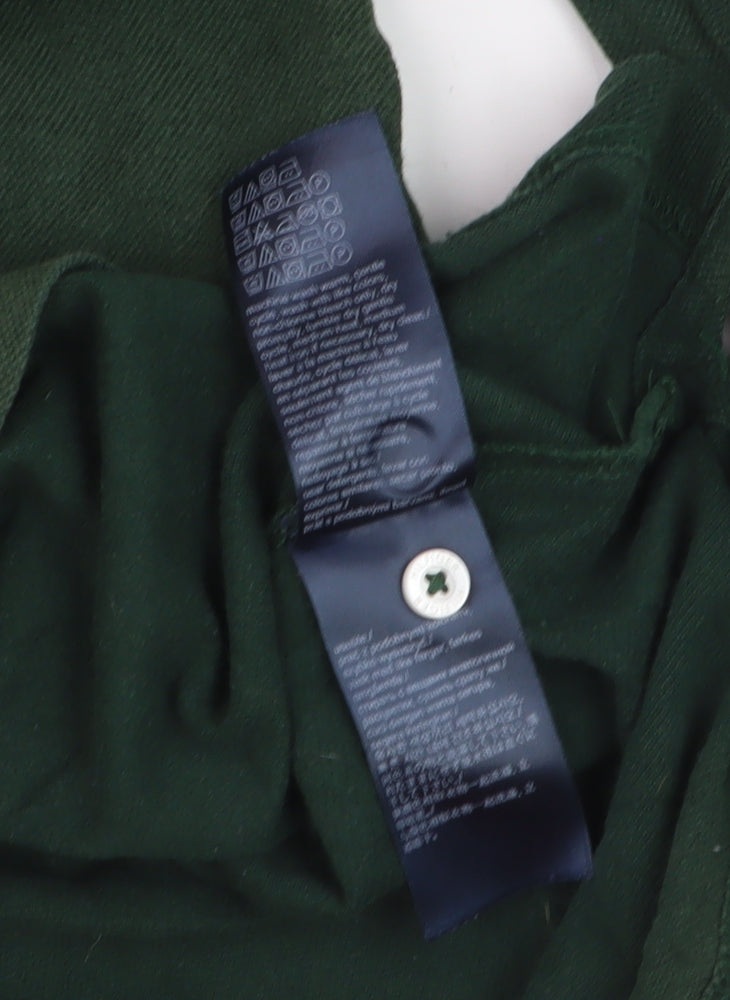 Tommy Hilfiger Men's Green Long Sleeve Slim Fit Polo Shirt XL