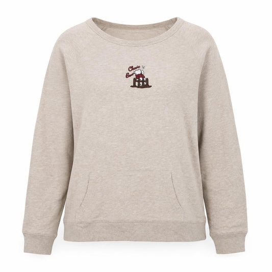 Disney Women Beige Classic Pooh Sweatshirt Size L 100% Cotton