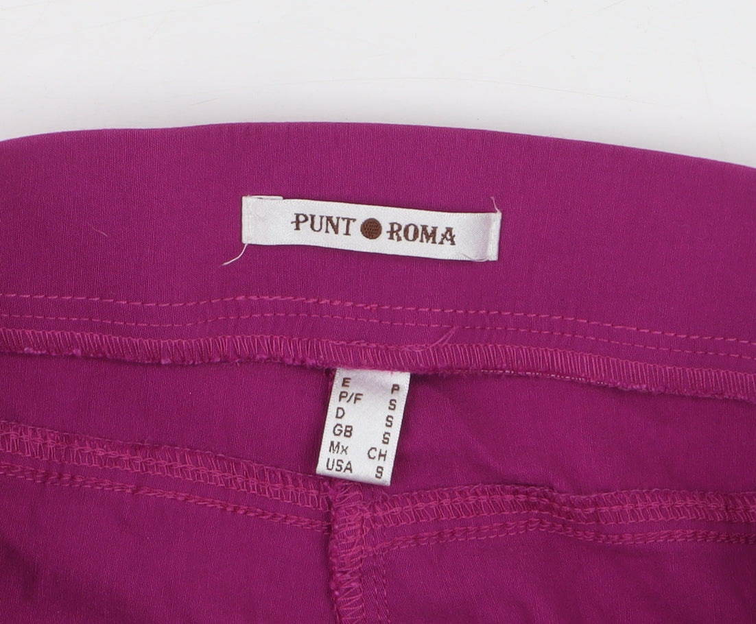 Punt Roma Women’s Pink Capri Stretch Cotton Leggings Size S