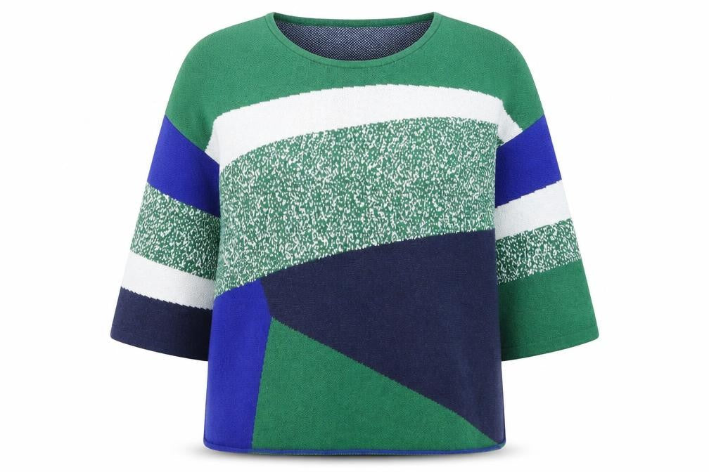 Marble Womens Multicoloured Geometric Cotton Knit Jumper Size L