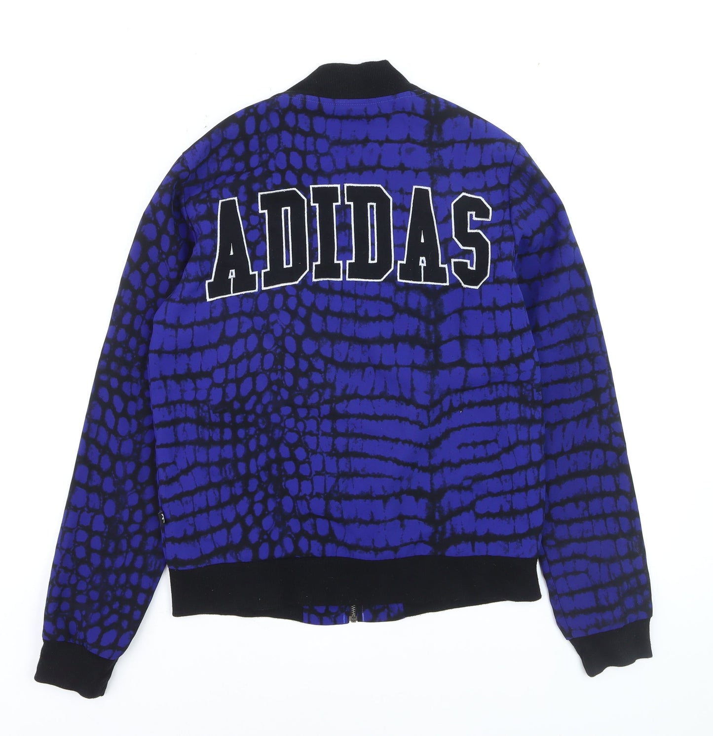 Adidas Men's Blue Animal Print Bomber Jacket Size S
