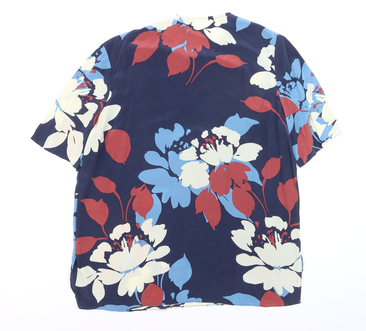 Jaeger Women’s Multicoloured Silk Floral Blouse UK16