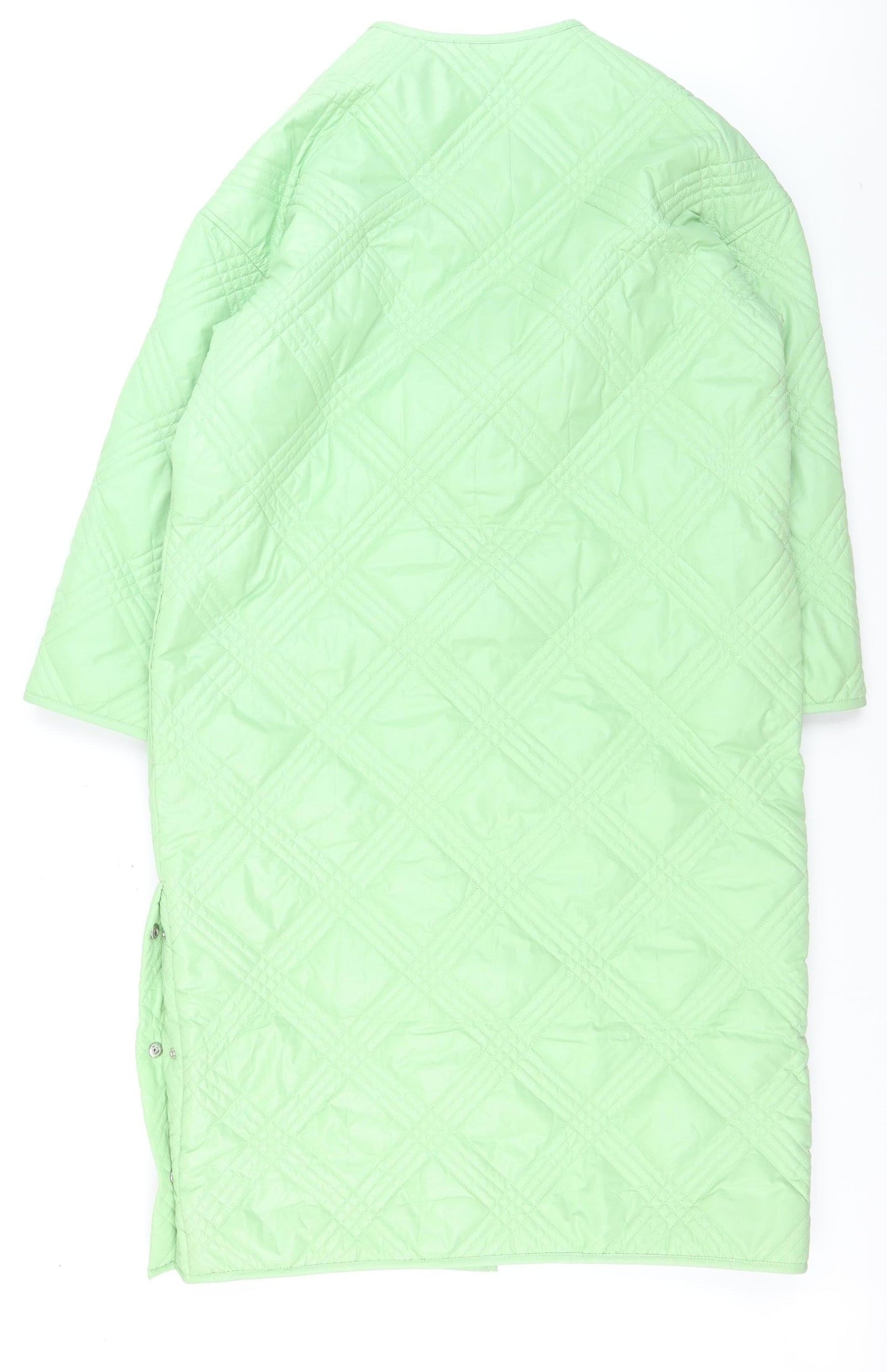 Principles Women's Green Quilted Long Coat Size 12