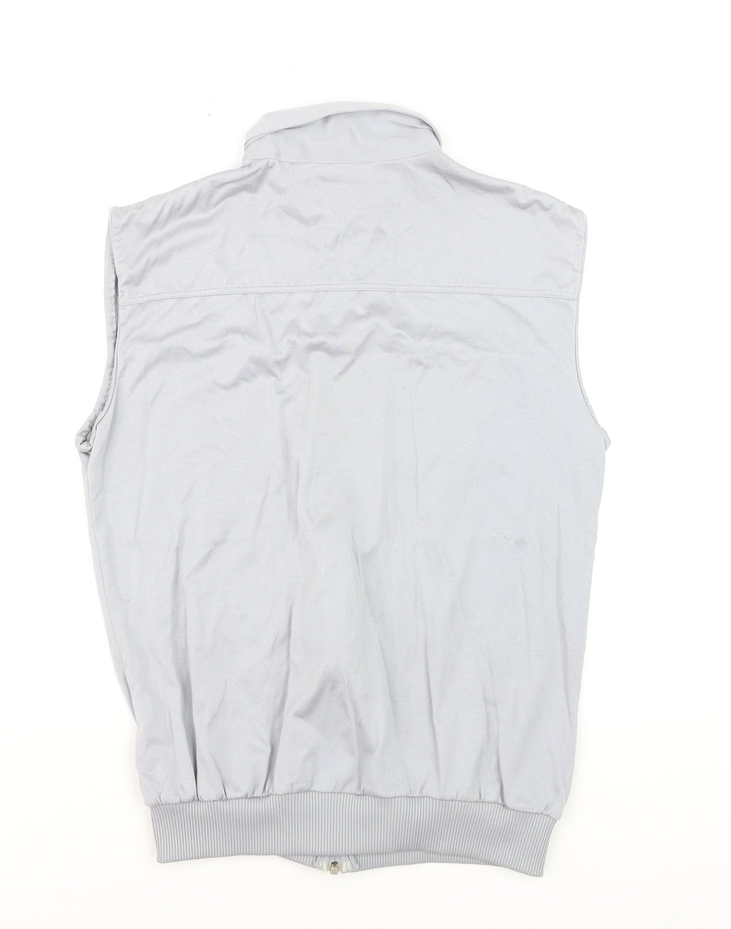 Canda Men's Grey Cotton Blend Zip Waistcoat Size M 40in