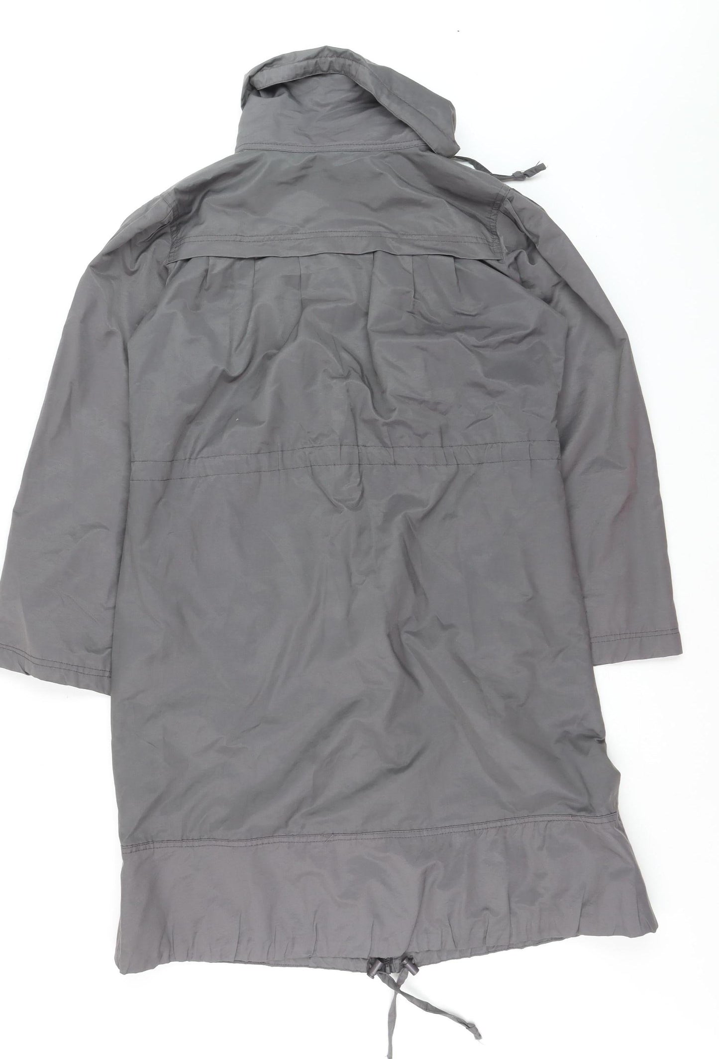 Carling Women’s Grey Hooded Long Anorak Coat Size 8