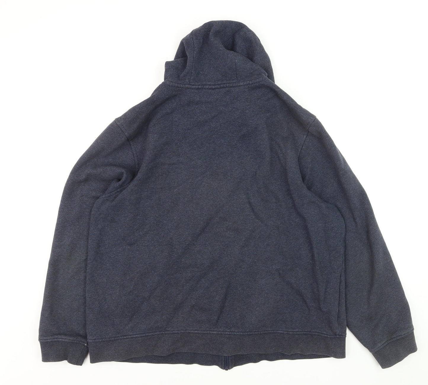 Lacoste Mens Blue Full Zip Hoodie 3XL Logo Fleece Sweatshirt