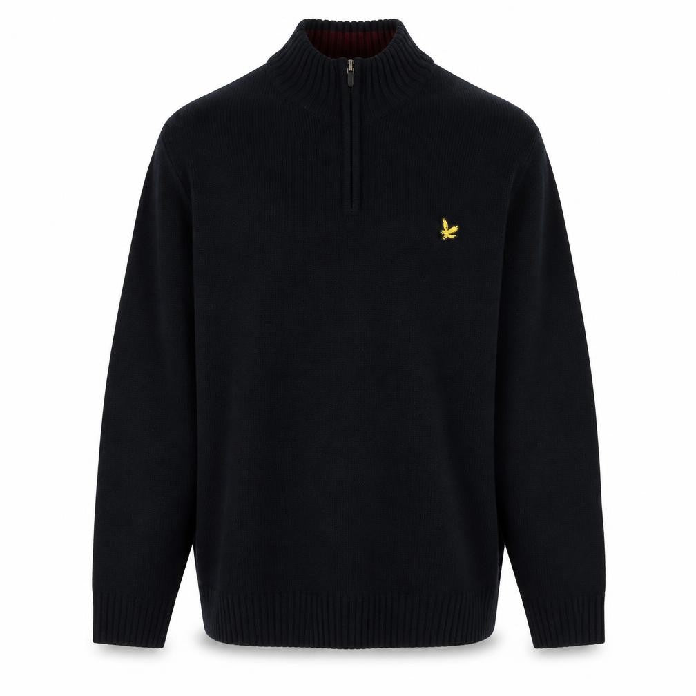 Kensington Eastside Men's Black 2XL 1/4 Zip High Neck Jumper