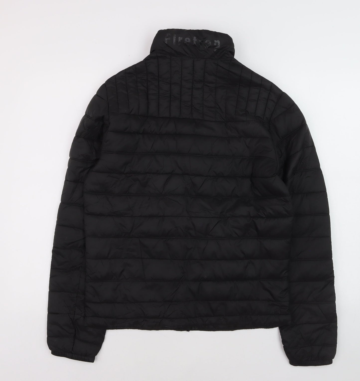 Firetrap Men's Black Puffer Jacket Size S Lightweight Full Zip