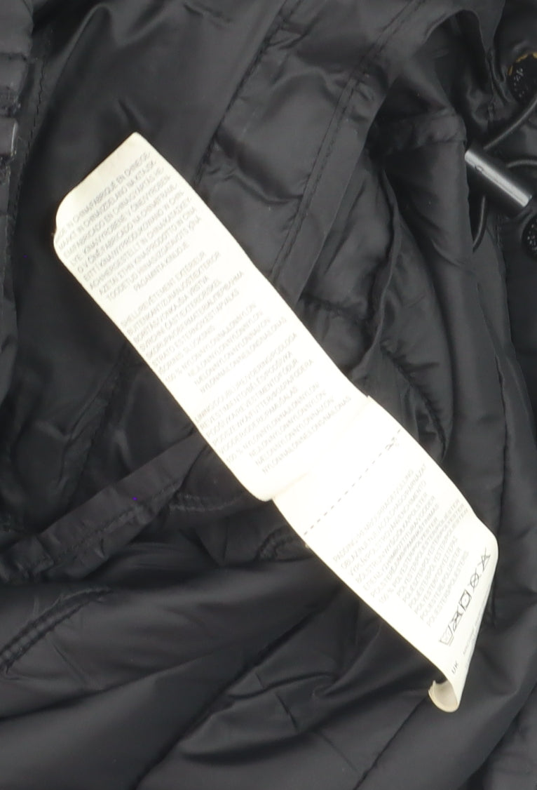 Firetrap Men's Black Puffer Jacket Size S Lightweight Full Zip