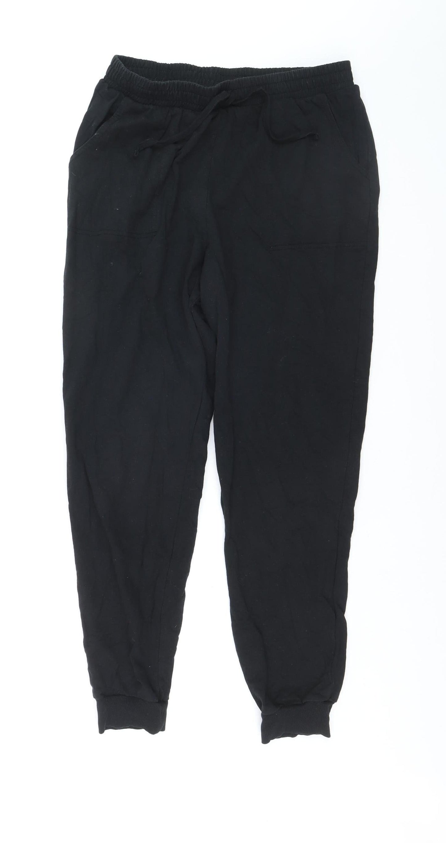 Cozee Home Men's Black Jogger Trousers M Elastic Waist Casual