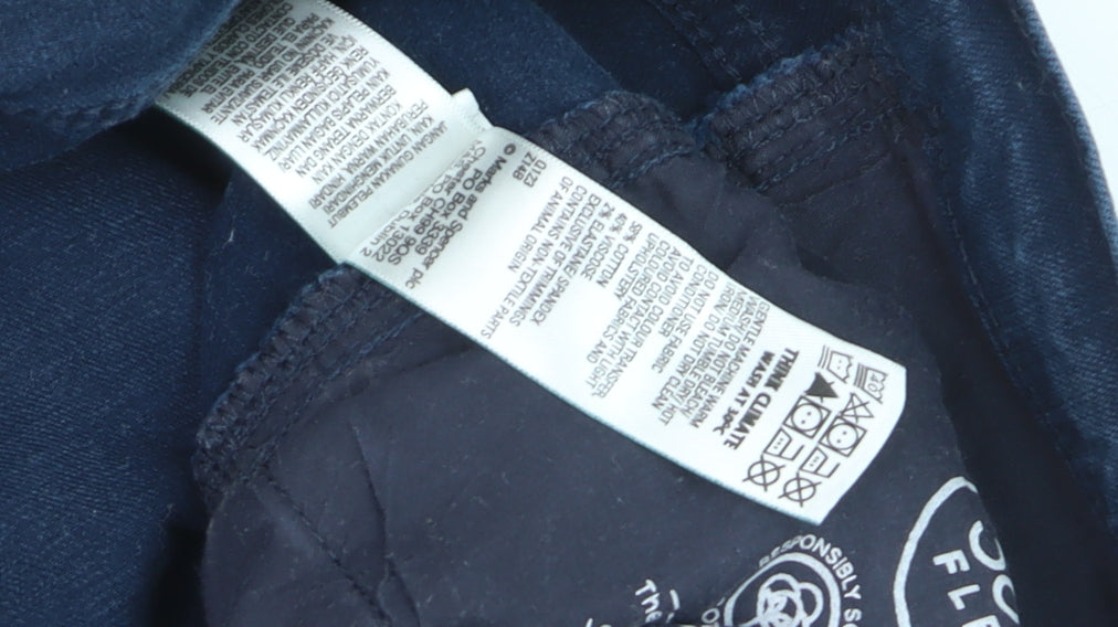 Marks and Spencer Men's Blue Straight Fit Jeans 40W 33L Cotton Blend