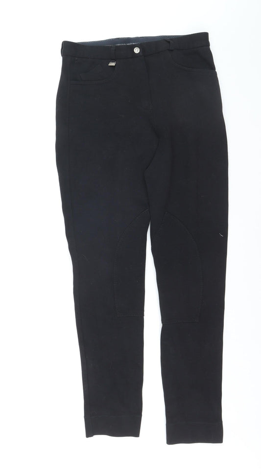 Hy Equestrian Womens Black Cotton Blend Riding Leggings UK 30