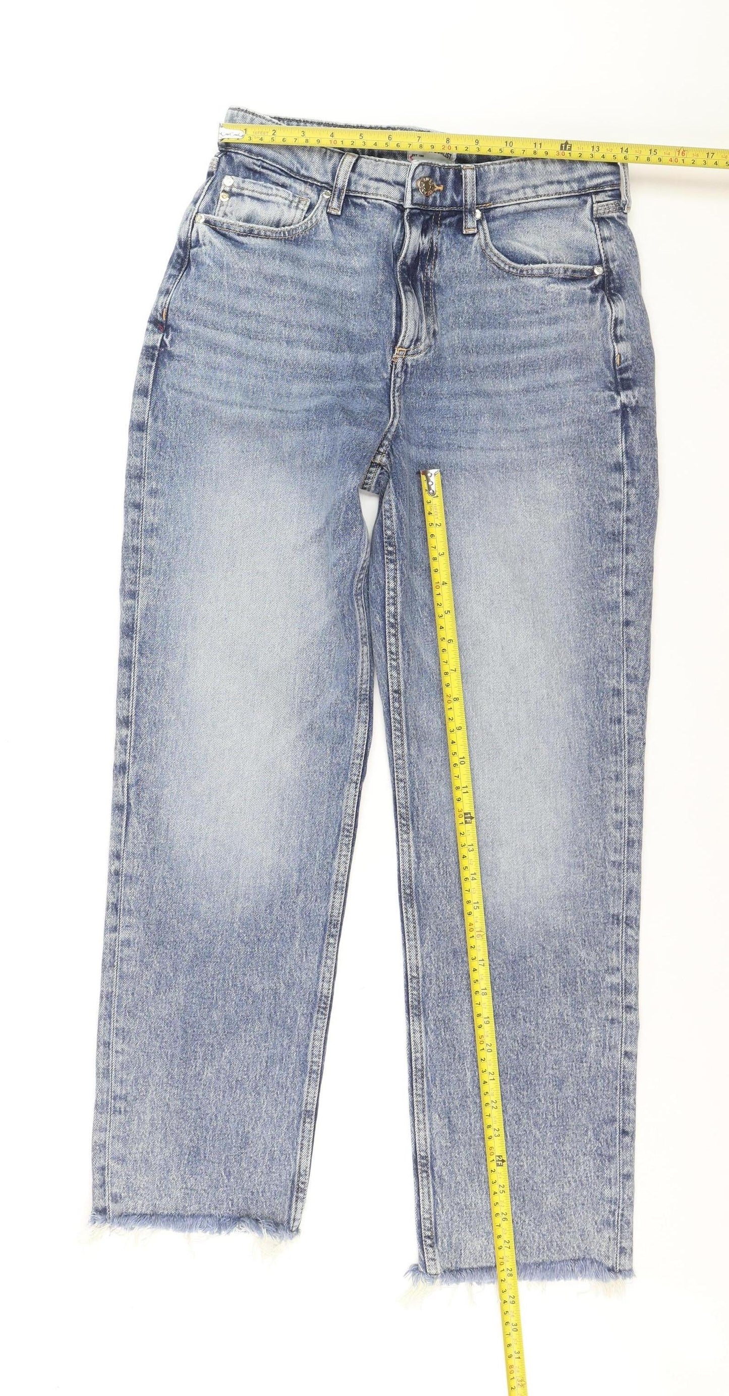 River Island Women’s Blue High Rise Straight Jeans Size 10