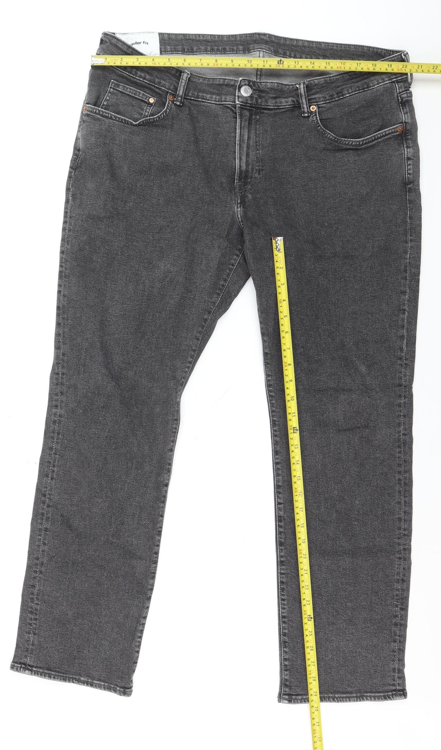 Levi's Premium Men's Grey Regular Fit Straight Jeans W40 L32
