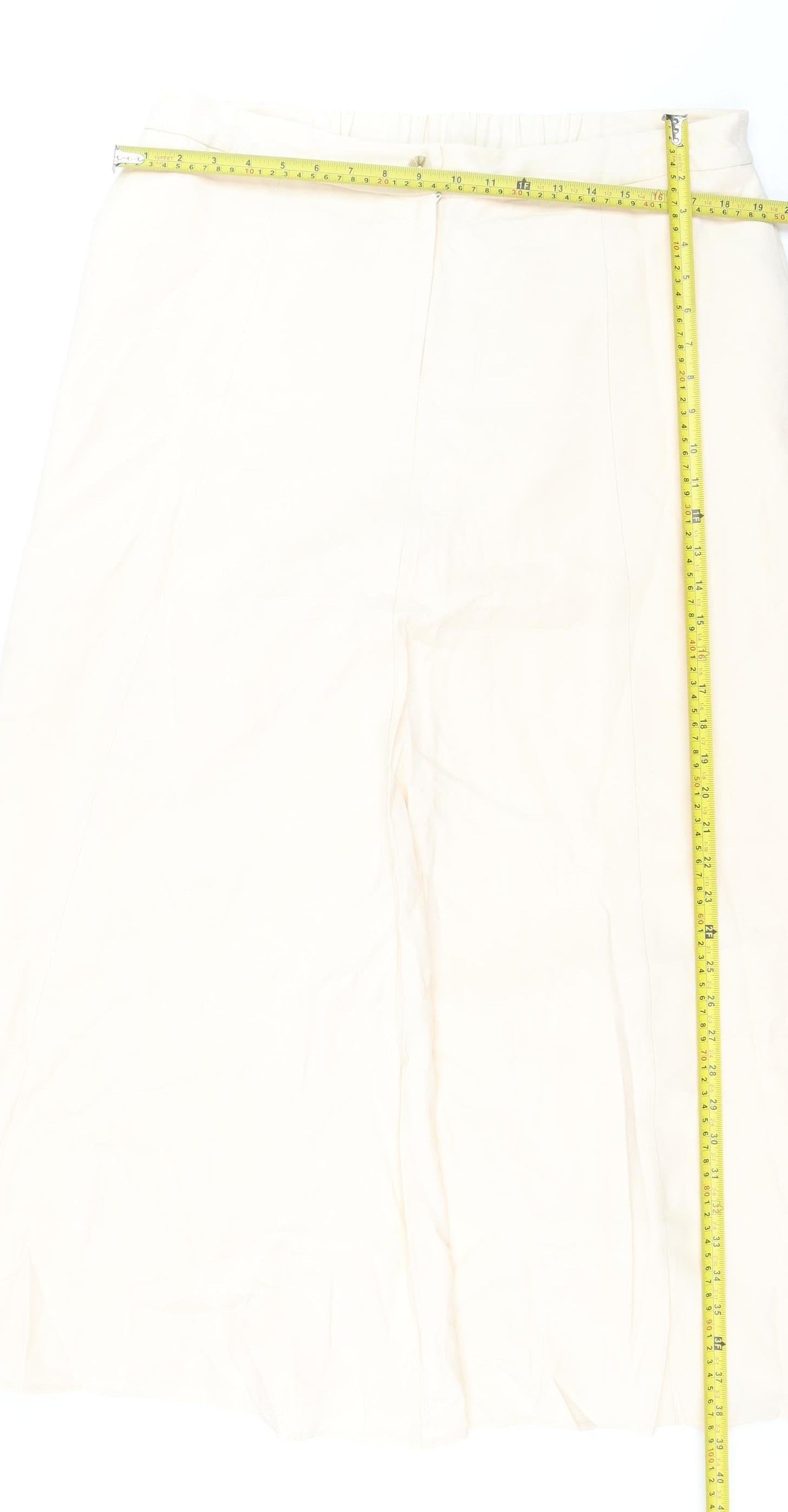 JD Williams Women's Beige A-Line Midi Skirt Size 18