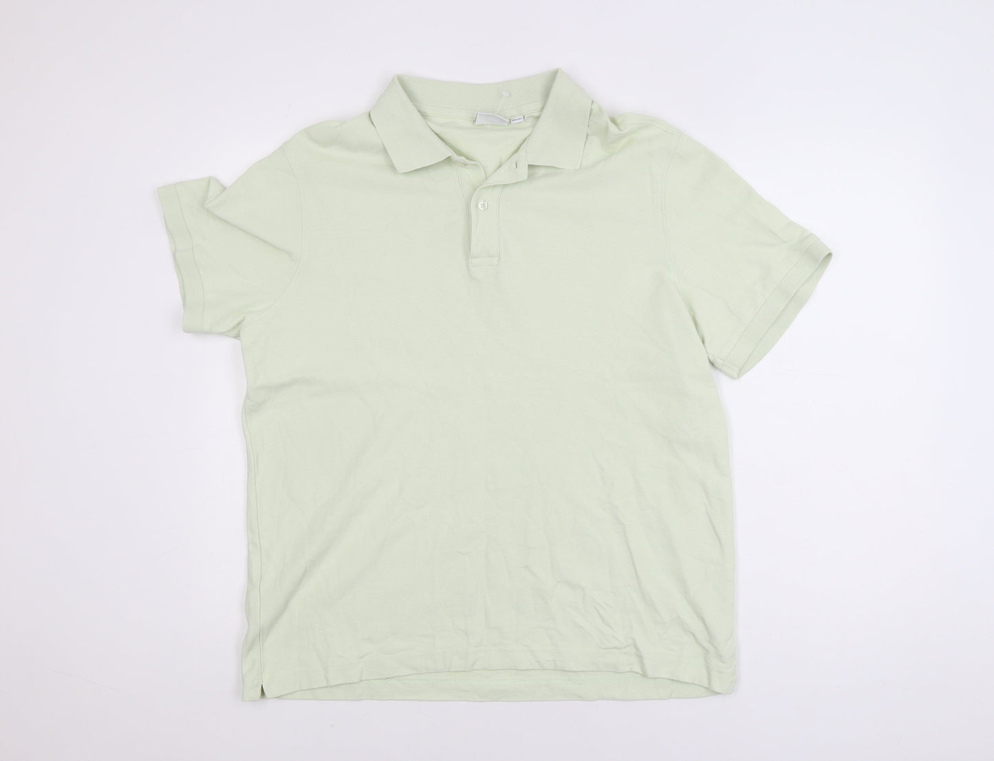 MNG Men's Green Regular Fit Cotton Short Sleeve Polo Shirt XL