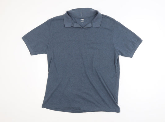 Dunnes Stores Mens Blue Regular Fit Polo Shirt Size L