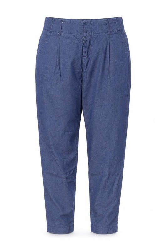 Wilbur The Label Womens Blue Cropped Regular Fit Jeans Size M