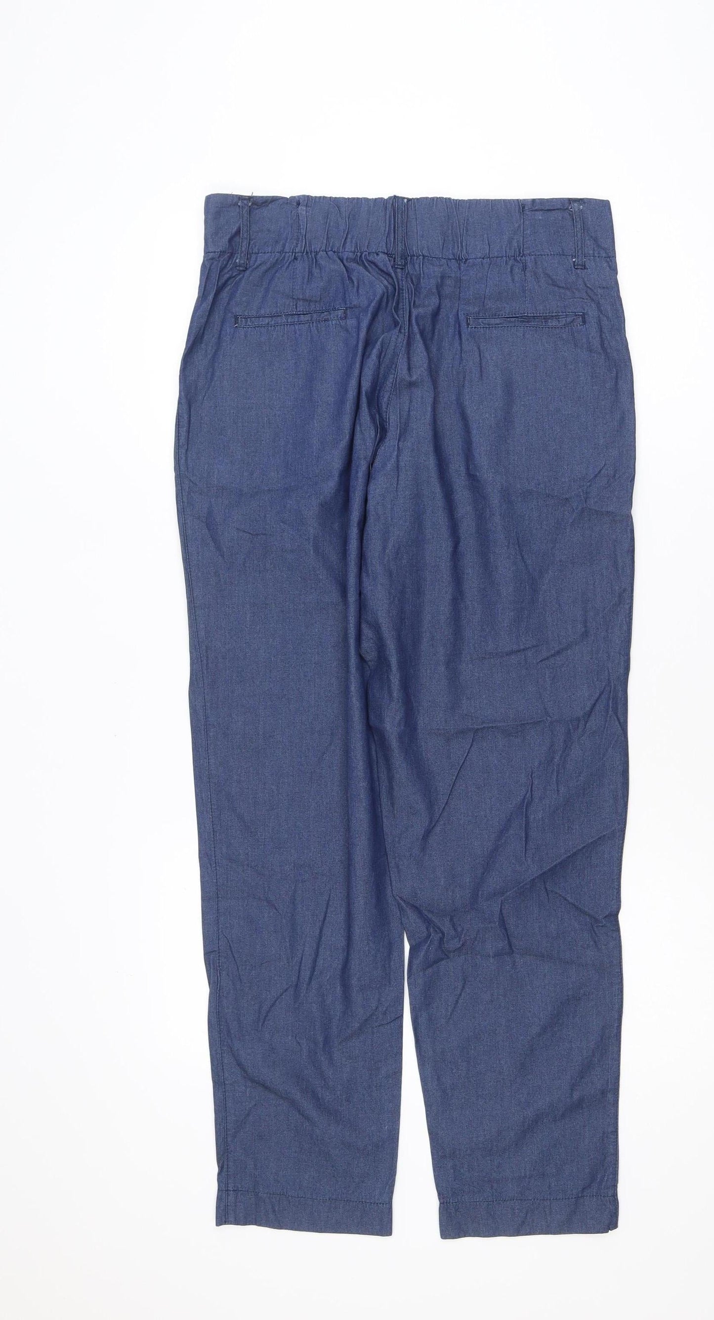 Wilbur The Label Womens Blue Cropped Regular Fit Jeans Size M