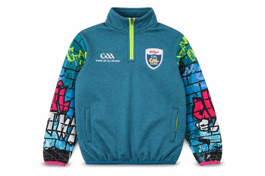 Azzurri Girls Blue 2 Years GAA Cúl Camps 1/4 Zip Pullover Sweatshirt