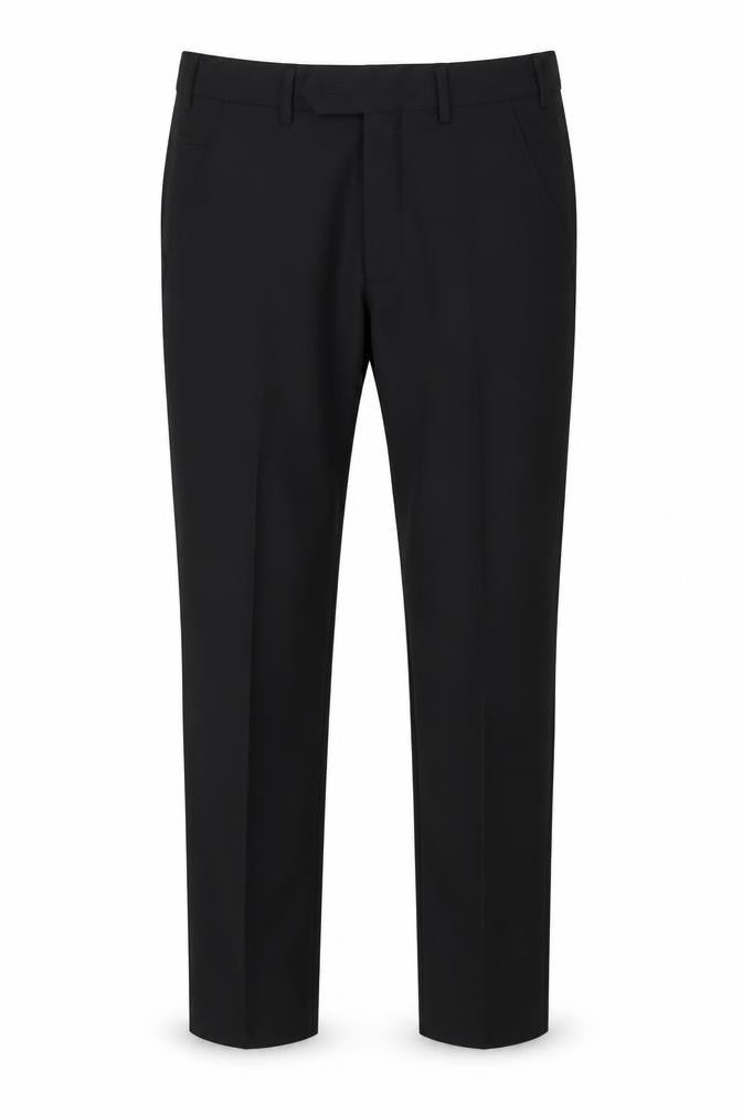 Remus Uomo Men's Black 32S Slim Fit Dress Trousers