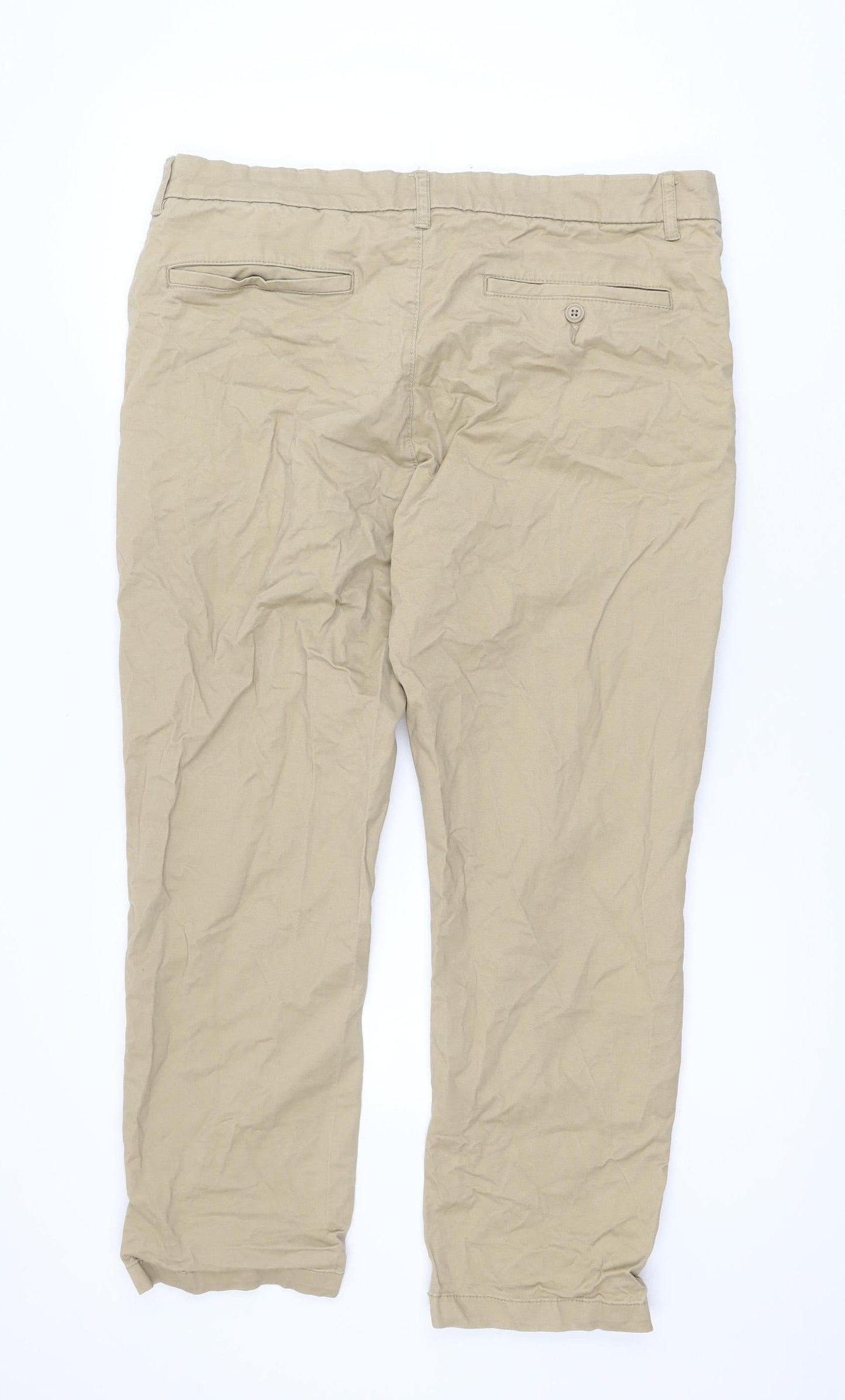 Dunnes Stores Men's Beige 38in Chino Trousers Regular Fit