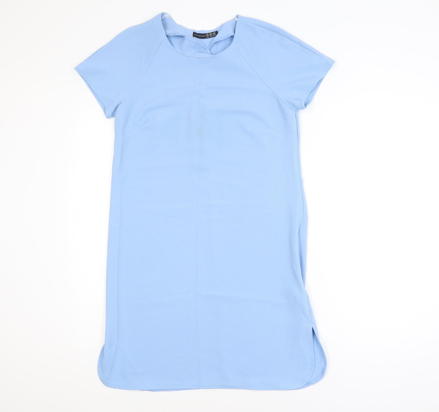 Atmosphere Women Blue Shift Dress Size 10 Short Sleeve Casual