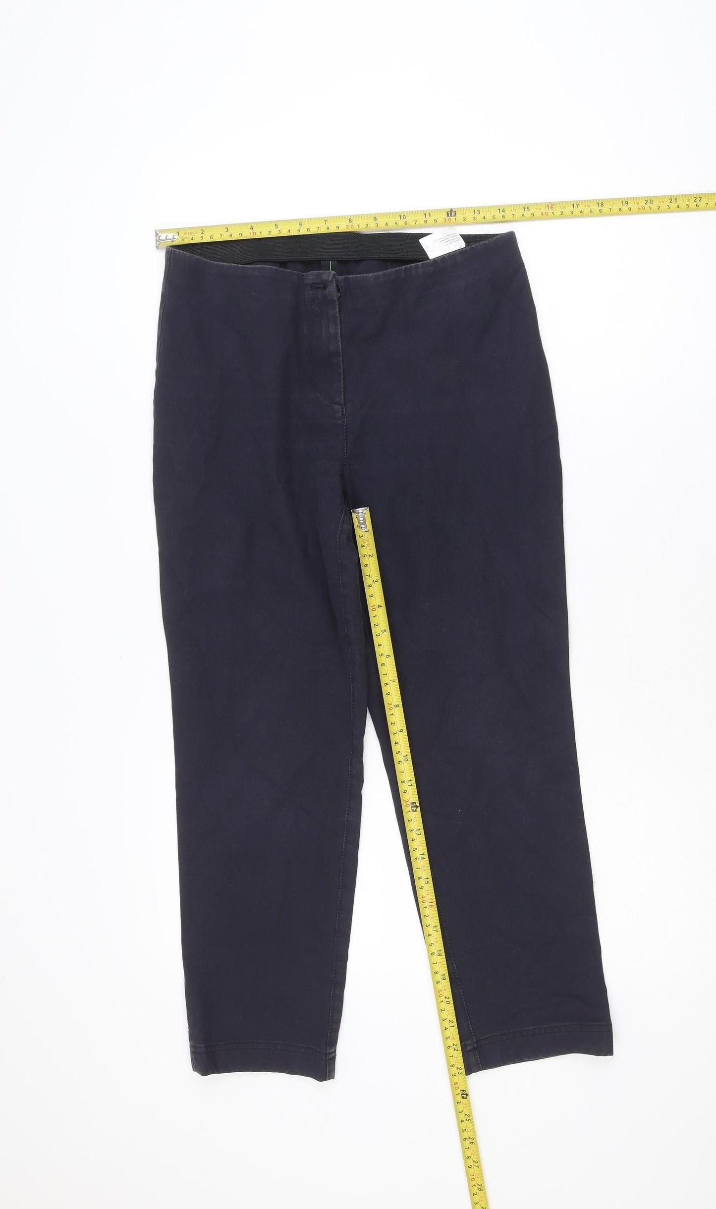 Marc Cain Women's Blue Cotton Chino Trousers Size 12