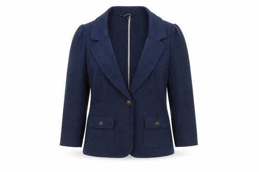 Dunnes Women Blue Size 12 Classic Lined Blazer Jacket