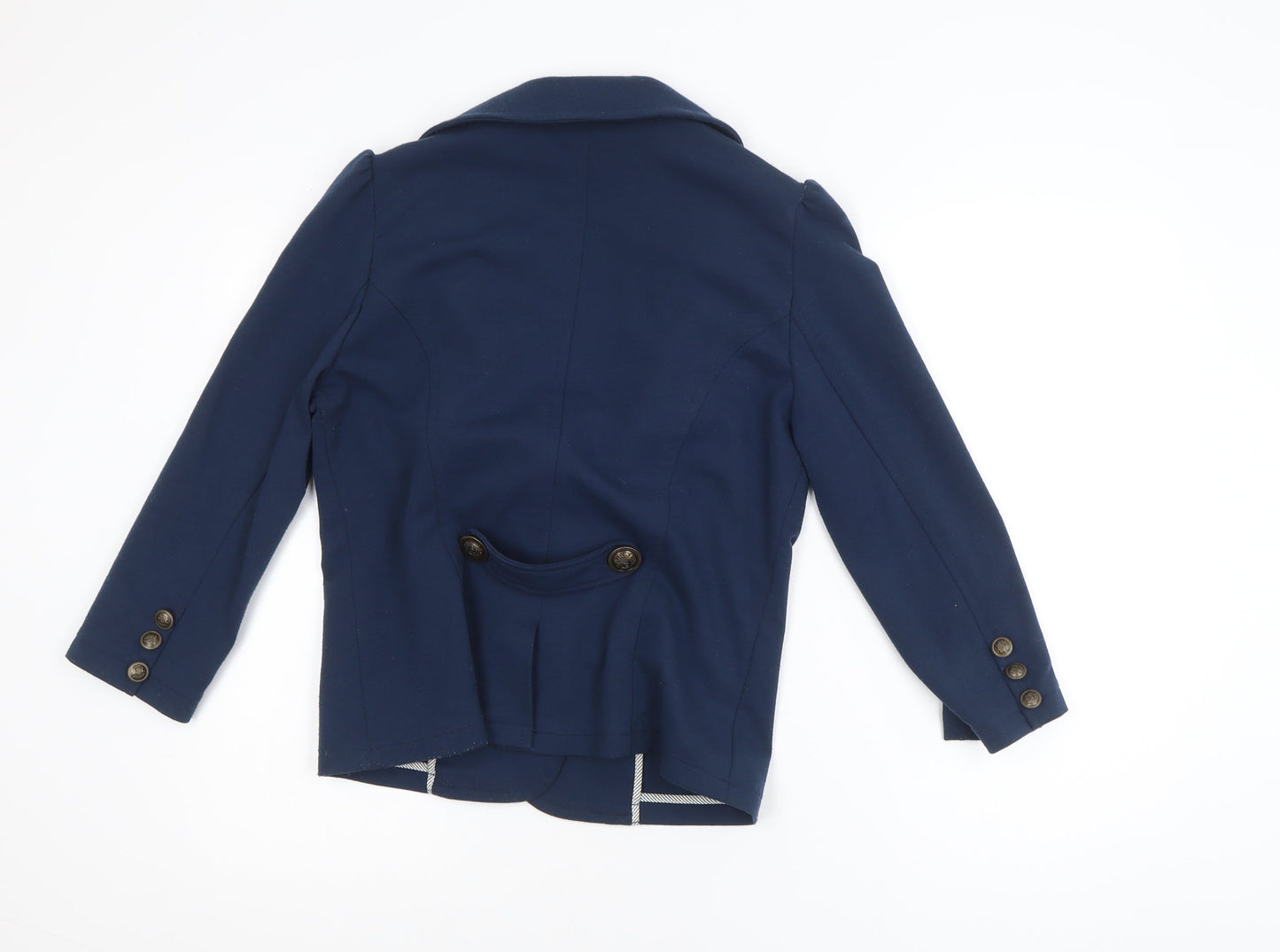 Dunnes Women Blue Size 12 Classic Lined Blazer Jacket