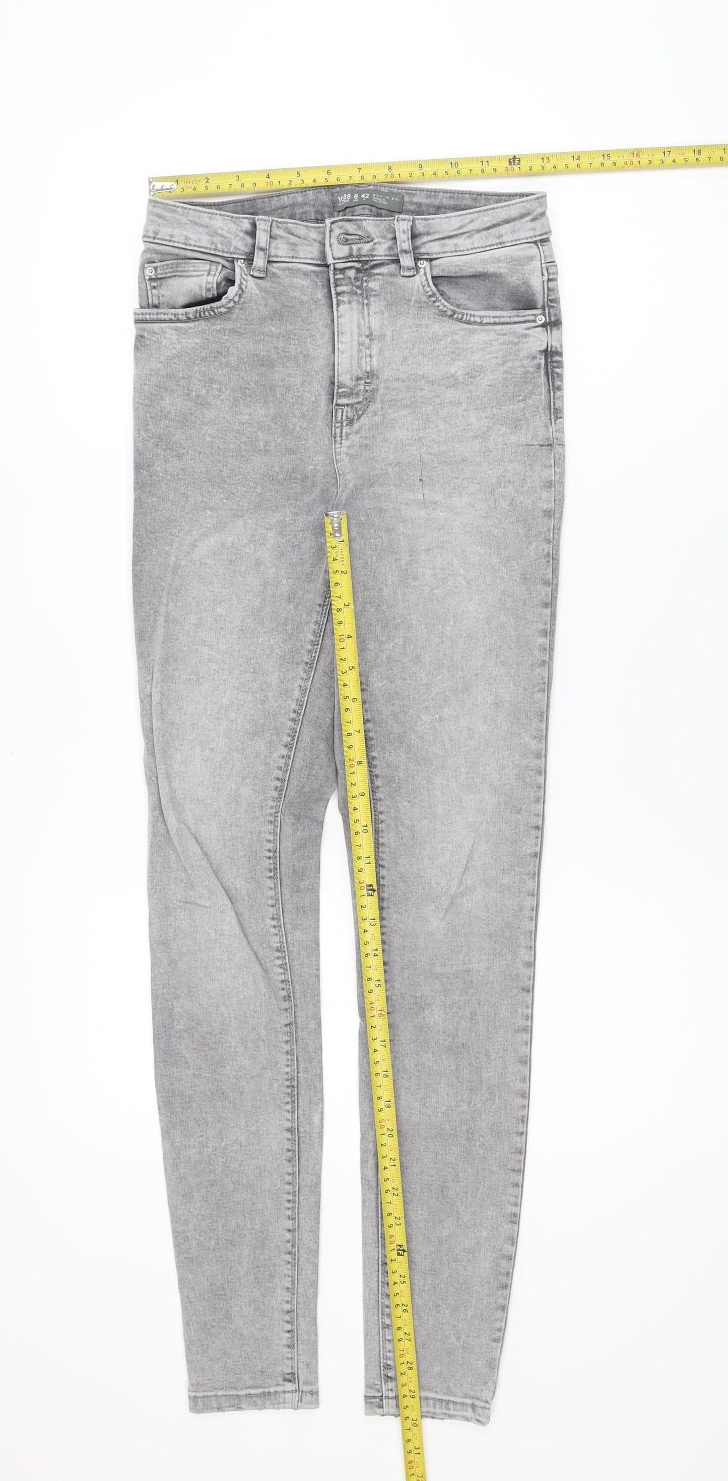 Denim Co Womens Grey Skinny Stretch Jeans Size 10