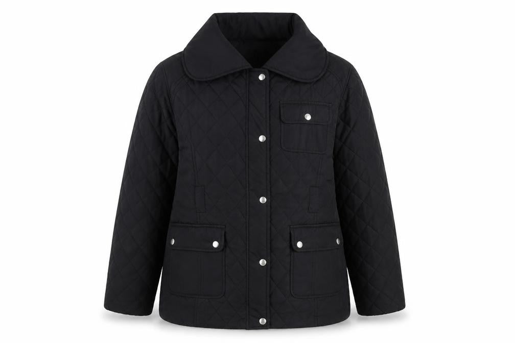 Lucid Unisex Black Quilted Mid-Length Jacket Size 16